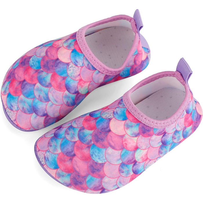 Дитячі шльопанці для плавання та басейну: антиковзкі, швидковисихаючі, з еластичною підошвою у вигляді луски, 32/33 EU