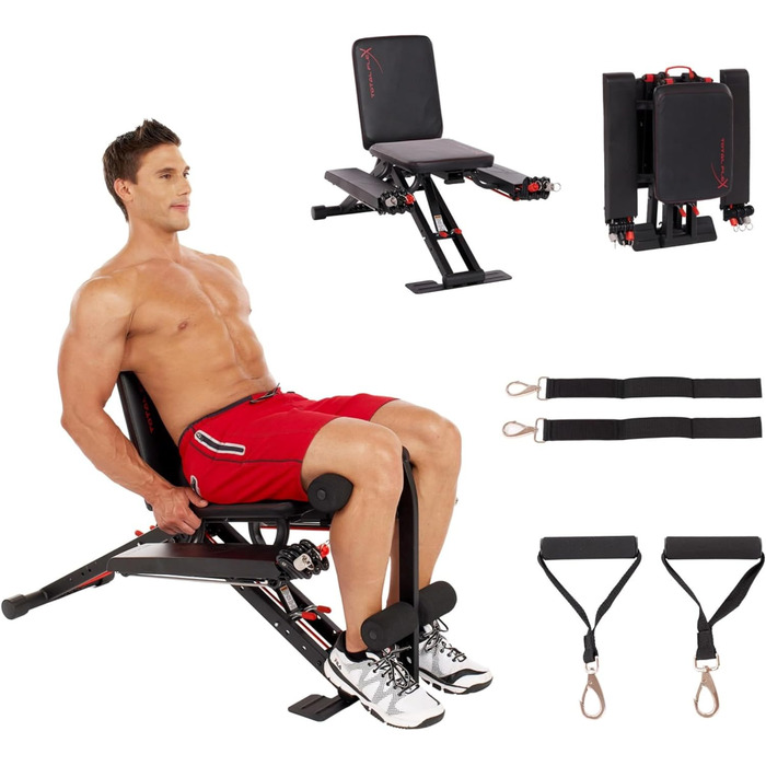 Складана лава для тренажерів TOTAL FLEX L - лава для жиму, фітнес, домашній спортзал