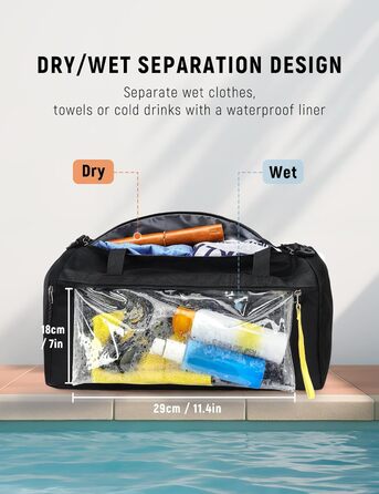 Спортивна сумка SKYSPER для чоловіків та жінок, містка дорожня сумка-вікенд 30 л для тренувань, залу та плавання