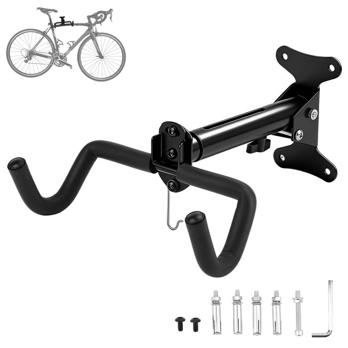 CYFIE Кріплення для велосипеда на стіну (2 шт.) - складне, з м'якою підкладкою, до 25 кг, для MTB та шосейних велосипедів