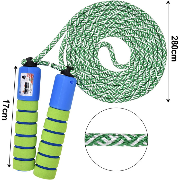 Стрибковий скакалка Springseil Speed Rope з лічильником та зручними антиковзними ручками, для фітнесу, кросфіту та боксу