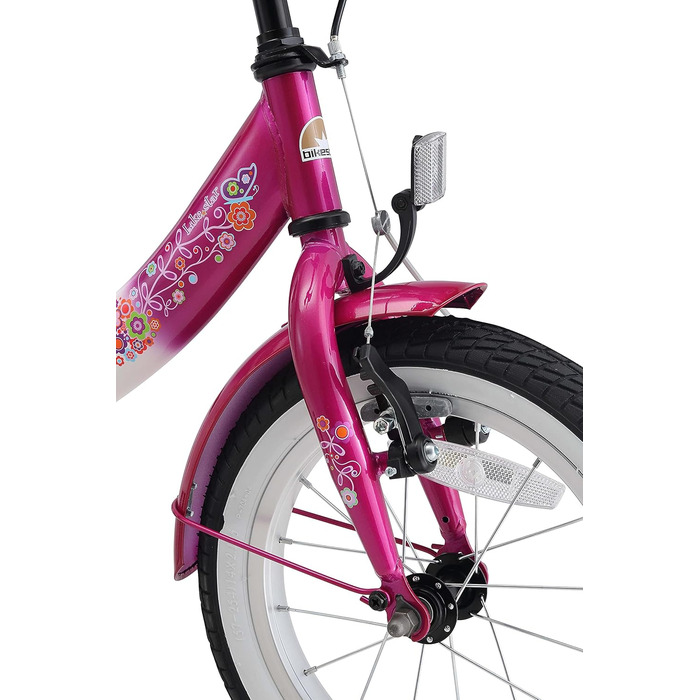 Дитяче велосипед BIKESTAR 14 дюймів для хлопчиків та дівчаток від 4 років | Класичний дизайн | Рожево-білий | Без ризику тестування