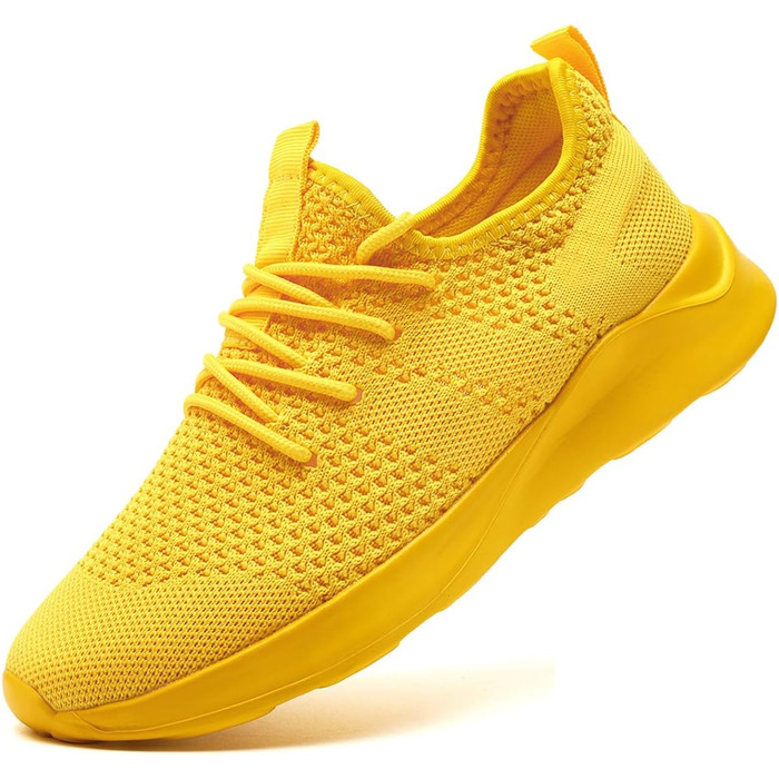 Чоловічі кросівки для спорту, тенісу, ходьби та бігу. Білі кросівки для фітнесу та занять у залі (39 EU, жовтий)