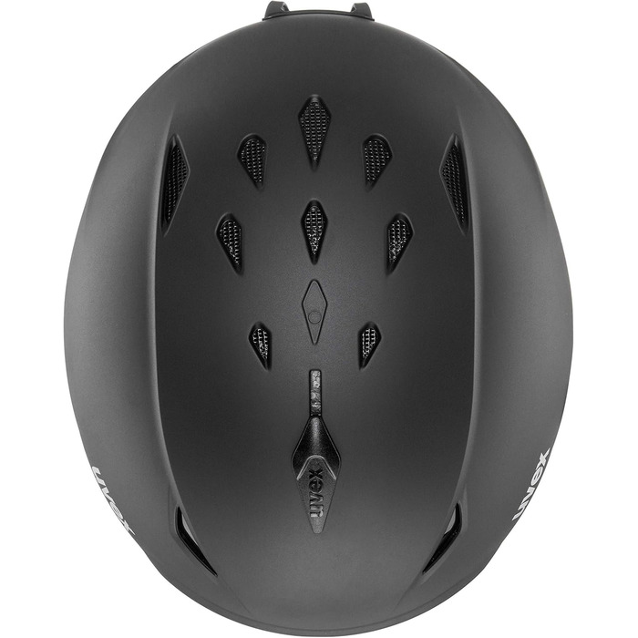 Лижний шолом uvex magnum для жінок і чоловіків, чорний матовий, розмір 61-65 см, індивідуальне регулювання, покращена вентиляція