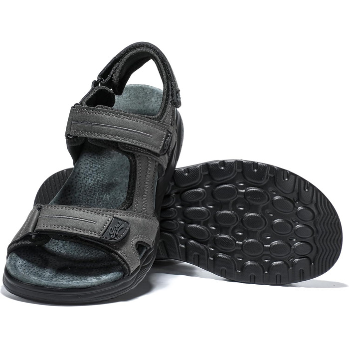 Чоловічі сандалі JOMIX на липучках, літні відкриті шльопанці для трекінгу, сірі, 44 EU