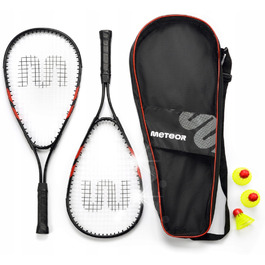 Набір для спід-бадмінтона Meteor Crossminton: 2 алюмінієві ракетки та 3 волани