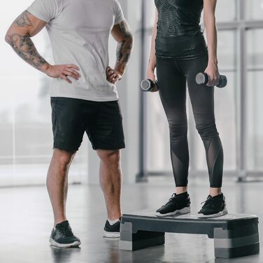 Степпер TechFit для аеробіки та фітнесу, регульована висота, антиковзне покриття, вантажопідйомність до 120 кг, з легкого та міцного полімеру, 3 рівні