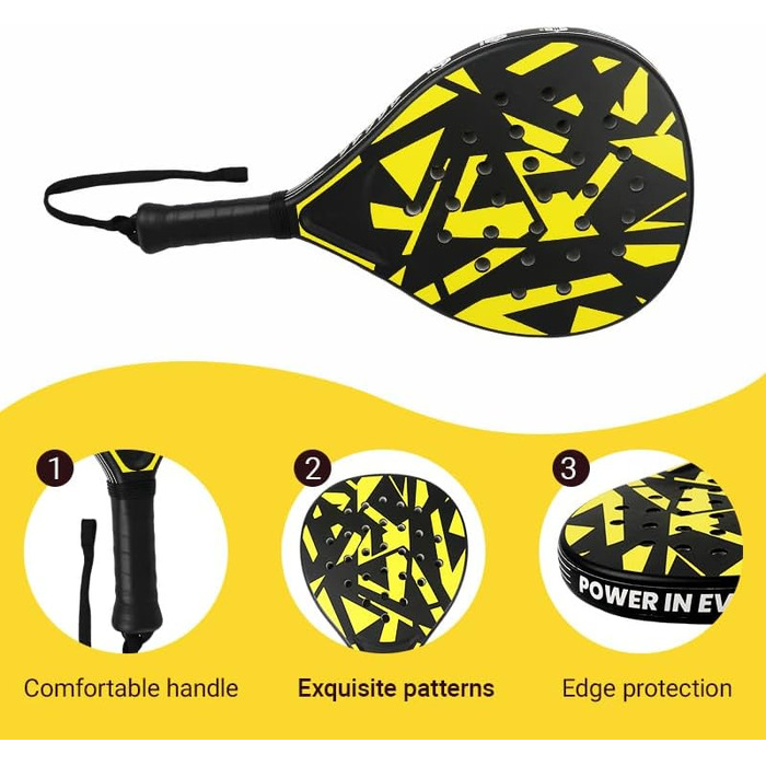 Набір для пляжного тенісу (2 ракетки) Padelschläger ABS/EVA, з м'ячами та сумкою для перенесення - для дорослих, пляж, подвір'я, басейн