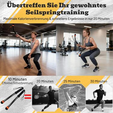 Битва-канат без мотузки з регулюванням - для дому, з силіконовими ручками, чорний. Для тренувань всього тіла, спалювання жиру та силових навантажень