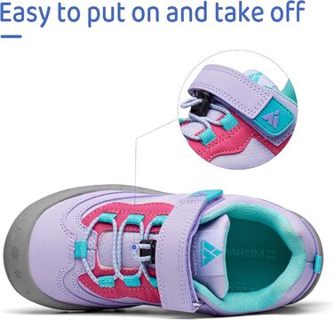 Дитячі трекінгові кросівки Mishansha для активного відпочинку, спорту та прогулянок. Зелені кросівки для дівчаток, розмір 29 EU, фіолетовий колір. Легкі та зручні кросівки для туризму та повсякденного носіння.