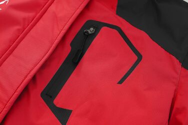 Жіноча водонепроникна легка куртка-дощовик вітрозахисна з капюшоном, світло-зелена (M, червоний/похідний, однотонний (Getaway Solids))