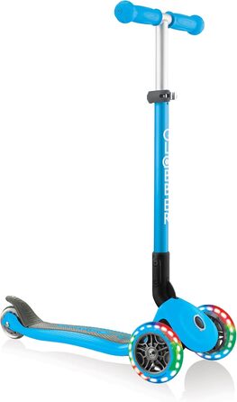 Дитячий триколісний самокат Globber Primo FOLDABLE LIGHTS, складаний, з підсвіткою, для дітей 3-6 років