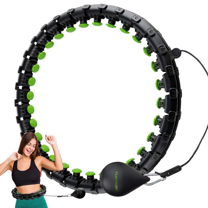 Hula Hoop Tunturi 142 см для схуднення та фітнесу, регульований обруч для дорослих і початківців