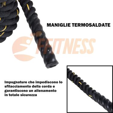 Мотузка для фітнесу FFITNESS Crossfit 9 м, 34 мм