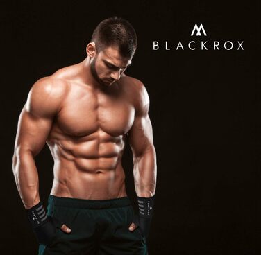 Фитнес рукавички BLACKROX з підтримкою зап'ястя для чоловіків та жінок, рукавички для силових тренувань, бодібілдингу, чорний L