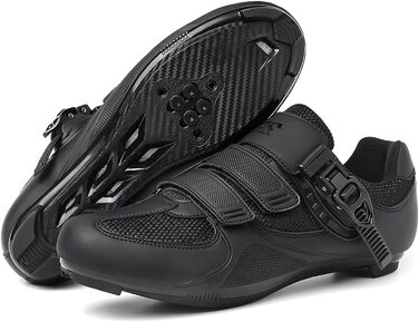 Велотуфлі для чоловіків та жінок: шосейні, MTB, Mountainbike, сумісні з Peloton, SPD, SPD-SL, Look Delta. Білі (42 EU, Чорний)