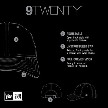 Кепка New Era NFL Core Classic 9TWENTY Detroit Lions чорного кольору, універсальний розмір, регульована