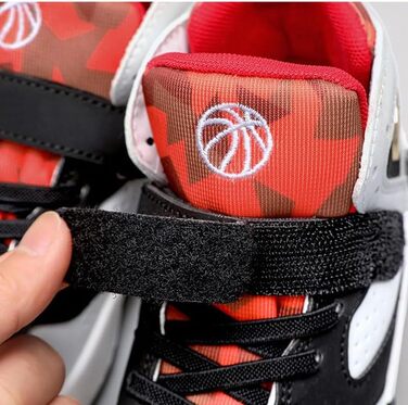 Баскетбольні кросівки Kinder: спортивне взуття для хлопчиків та дівчаток, високі, антиковзаючі, чорні (36 EU)