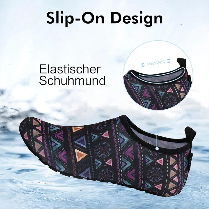 Шкарпетки для плавання SAGUARO Unisex, швидковисихаючі, для чоловіків та жінок, розмір 36-47 (EU 38/39), колір: фіолетовий