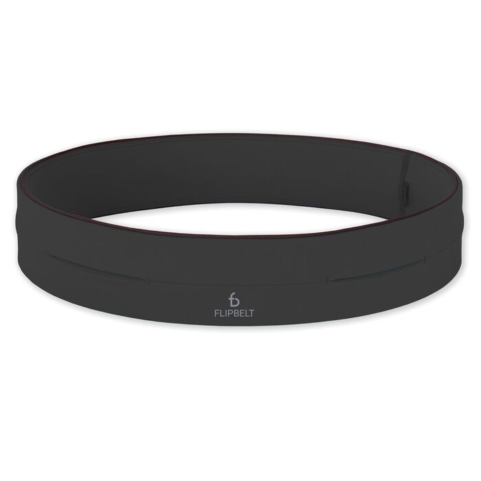 FlipBelt Klassischer Laufgürtel: Пояс для бігу, поясна сумка для жінок та чоловіків, без натирань, для телефону, вологовідвідний, L Carbon