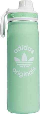 Термобутилка adidas Originals 600 мл, нержавіюча сталь, подвійні стінки, зберігає тепло і холод, м'ятно-зелена/біла