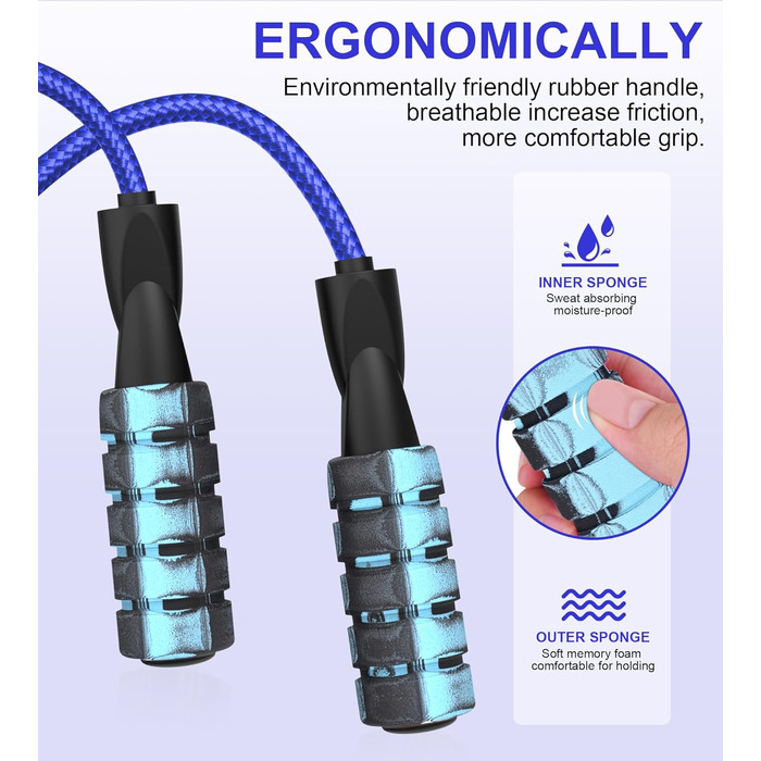 Стрибкове канат для фітнесу, з вагою, регульований, для жінок та чоловіків, зелений (червоний)