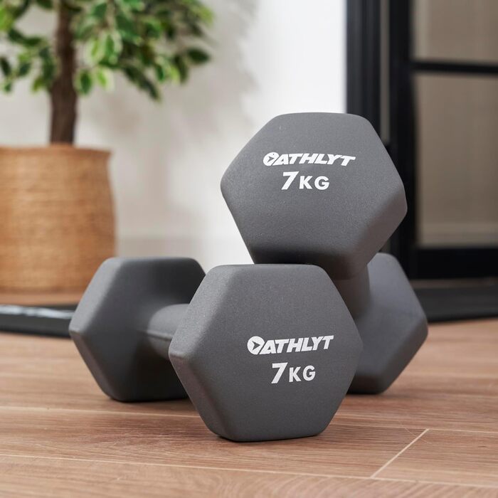 Гантелі Athlyt 2 x 1 кг неопренові для фітнесу