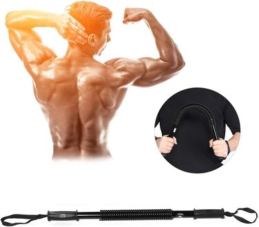 Alomejor Силач-експандер Power Twister Bar 20-60 кг, пружинний тренажер для грудей і рук, тренажер для м'язів рук 40 кг