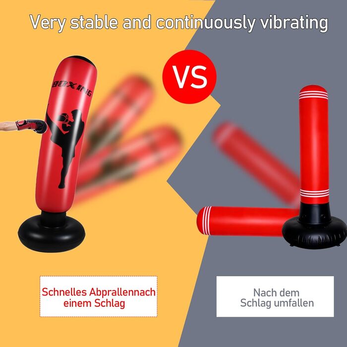 Дитячий боксерський мішок 168 см, надувний, для карате, кікбоксингу, тхеквондо, ММА - ідеальний подарунок для хлопчиків та дівчаток 6-12 років