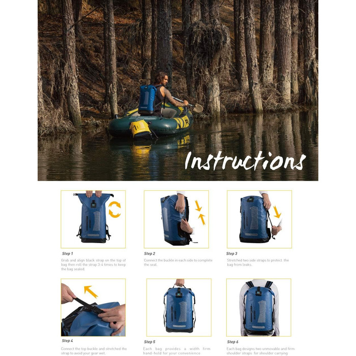 Водонепроникний рюкзак Dry Bag IDRYBAG 20/30/40L: для подорожей, каякінгу та активного відпочинку