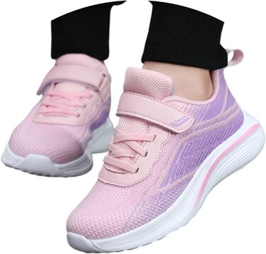 Дитячі кросівки для спорту: зал, біг, повсякденне носіння. Зручні кросівки для хлопчиків 28-40 розміру. Дихаюча сітка, кріплення на липучці. Pink (011), 30 EU