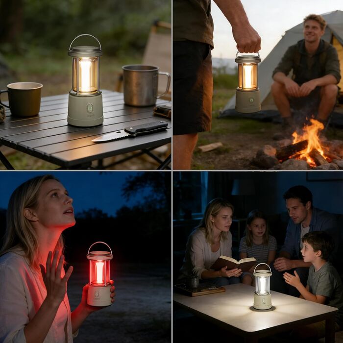 Ліхтар кемпінговий LED Lepro 2000 люмен, акумуляторний, водонепроникний IPX4, з Power Bank, для походу та надзвичайних ситуацій