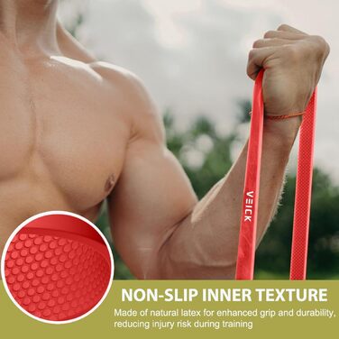 Фітнес-гумки VEICK: набір еластичних стрічок для фітнесу, калістеніки та пілатесу (5 шт. + накладки на ручки)