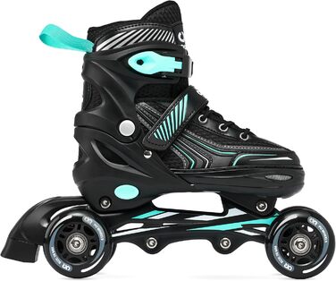 Дитячі ролики Croxer 3-в-1 (35-38) Black/Mint, регульовані