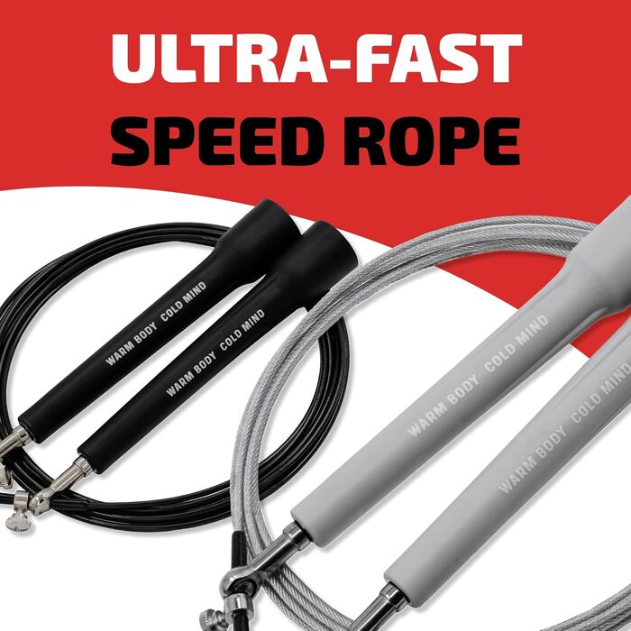 Регульоване скакалка Speed-Spring для чоловіків та жінок, для важкої атлетики, боксу, фітнесу, спорту в приміщенні та на вулиці (срібна)