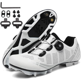 Велосипедні черевики для чоловіків та жінок XXXX MTB, Radsportschuhe, Mountainbike, кросівки, дихаючі, outdoor, велосипедні, Spin MTB, 36-47 EU, 39 EU, білі
