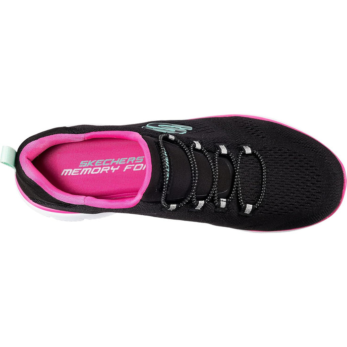 Кросівки жіночі Skechers Summits Perfect Views чорні з рожевою окантовкою, 39 EU, сітка