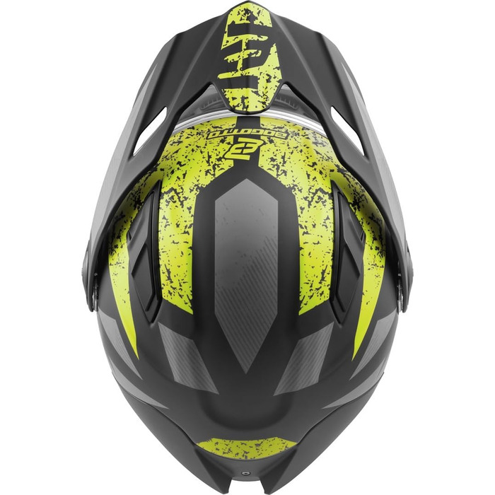 Шолом мотоциклетний Bogotto FG-102 Safari, склопластик, ендуро, чорний/сірий/жовтий, XL