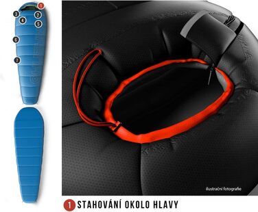 Спальний мішок Husky Long -10°C Мумія для туризму та кемпінгу