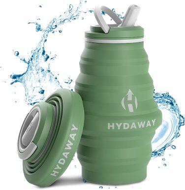 Складна пляшка для води HYDAWAY 500 мл, силіконова, з носиком, для подорожей, харчовий силікон