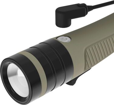 Ліхтар Cressi Hunt Torch 1600 Black - LED ліхтар для дайвінгу, риболовлі та пошуку під водою, 1600 люмен, водонепроникний IPX8, 100 м, унісекс