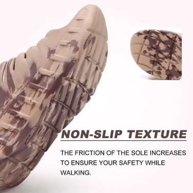 Чоловічі сандалі KuaiLu для відновлення після навантажень, ортопедичні шльопанці від плоскостопості, відкритий носок, спортивні пляжні тапочки (40 EU, камуфляж коричневий)