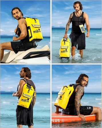 Водонепроникний рюкзак IDRYBAG Dry Bag 20L/30L/40L - плавучий, жовтий