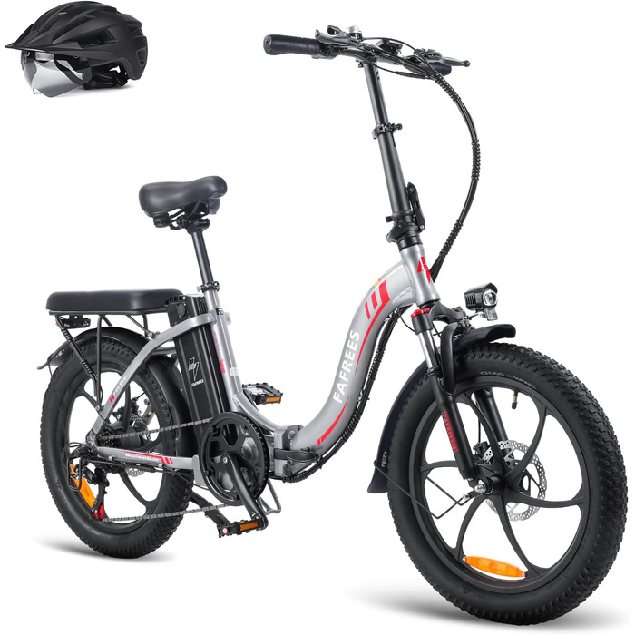 Електровелосипед Fafrees F20 Fatbike 20 дюймів, складаний, 36V 16Ah акумулятор, 250Вт, для міста і бездоріжжя, до 150 кг, StVO, з підсвіткою гальм, для чоловіків та жінок