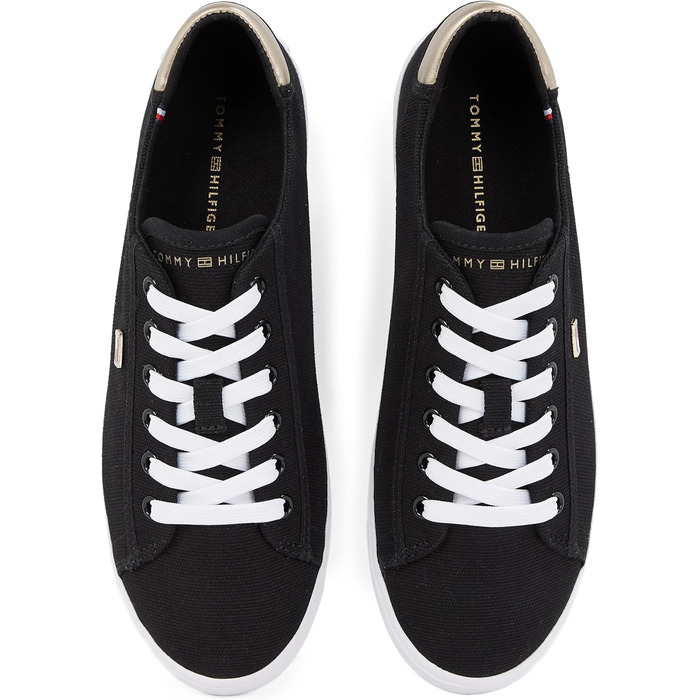 Кросівки жіночі Tommy Hilfiger Vulcanized Canvas Lace Up чорні (38 EU)