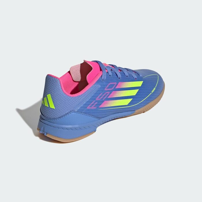 Дитячі футбольні бутси adidas F50 League Indoor (32 EU, Blue Fusion/Lucid Lemon/Lucid Pink)