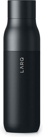 Термобутилка LARQ Twist Top 500 мл, ізольована сталева, BPA-free, для води, збереження температури, чорна, для офісу, подорожей, кемпінгу
