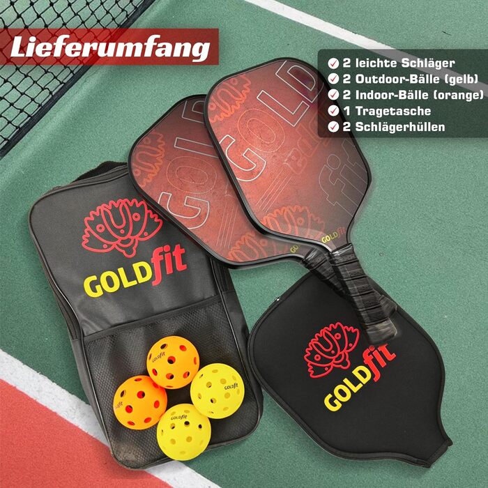 Набір для піклболу з карбоновим волокном, 4 м'ячі, сумка, легкий, ергономічний, для чоловіків та жінок всіх рівнів