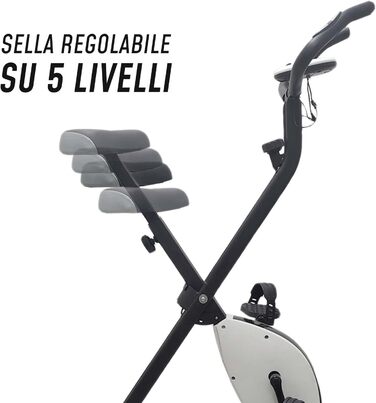 Складаний велотренажер FFitness X-Bike з регульованим опором і багатофункціональним дисплеєм для домашніх тренувань