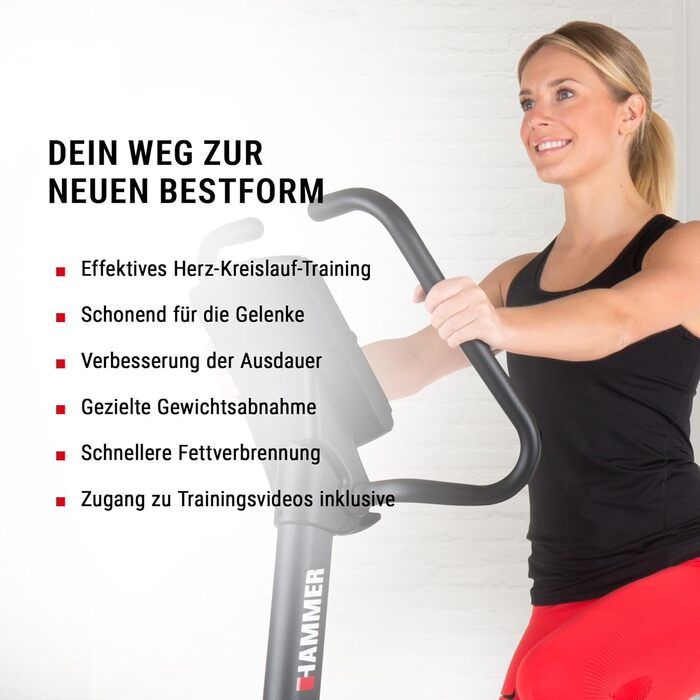 Велотренажер HAMMER Cardio Motion BT для дому, з Bluetooth, тихий, зручний сідло, легкий вхід, підходить для літніх, тримач для планшета, 110x52x140 см